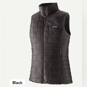 Patagonia Women’s Black Nano Puff Vest Size M
